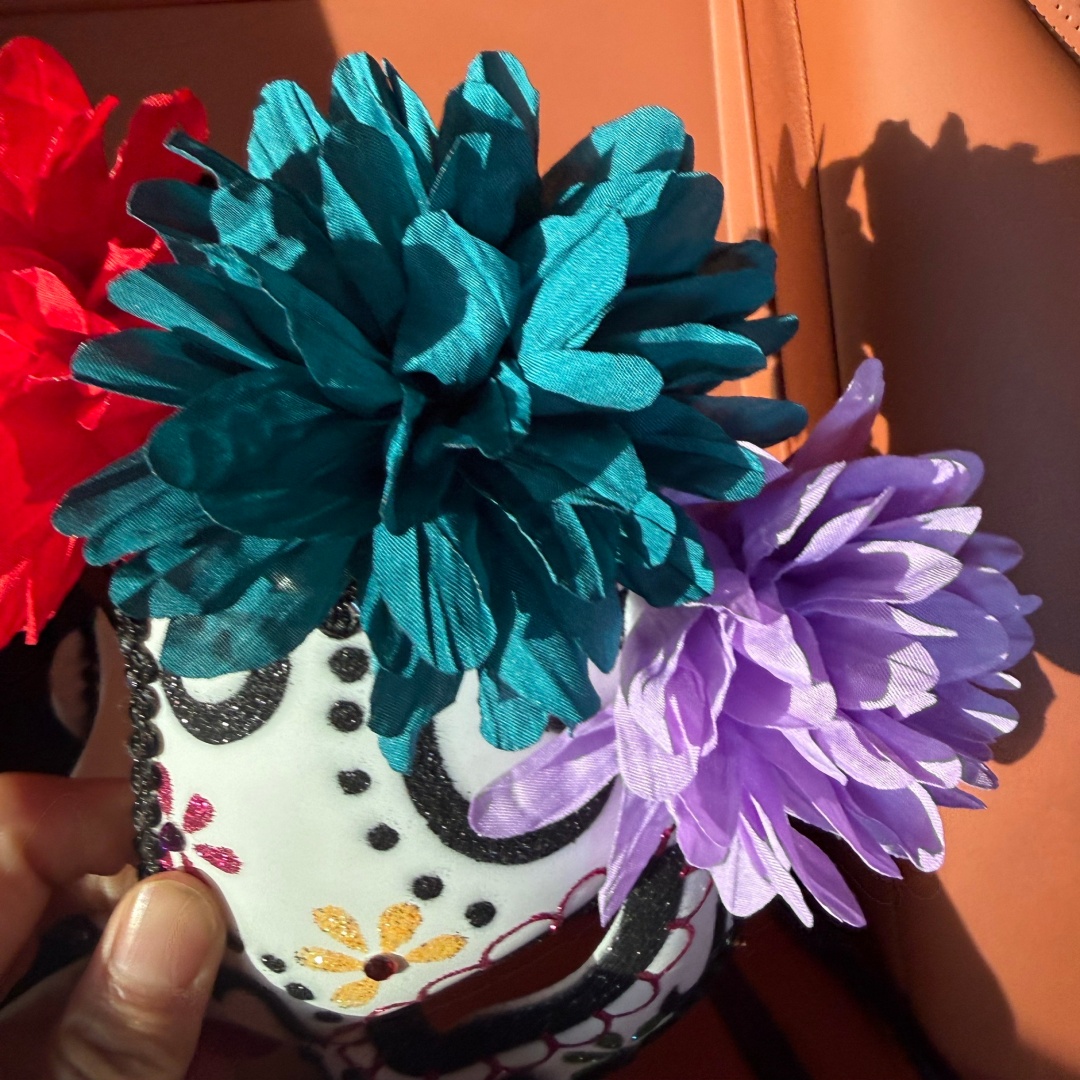 Cosplay Prop Painting - ダークペインティングフラワーハロウィンマスク メキシコ死者の日 スカルマスク コスプレ ドレスアップ パーティーコスチューム