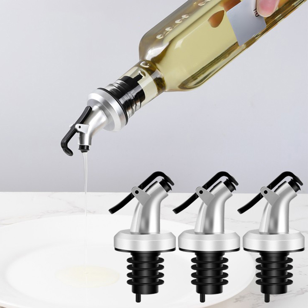 Metallic Spray Paint - 3個入り シルバー スプレーペイント オイルボトルプラグ プラスチック製オイルボトルプラグ 醤油・酢ボトルプラグ