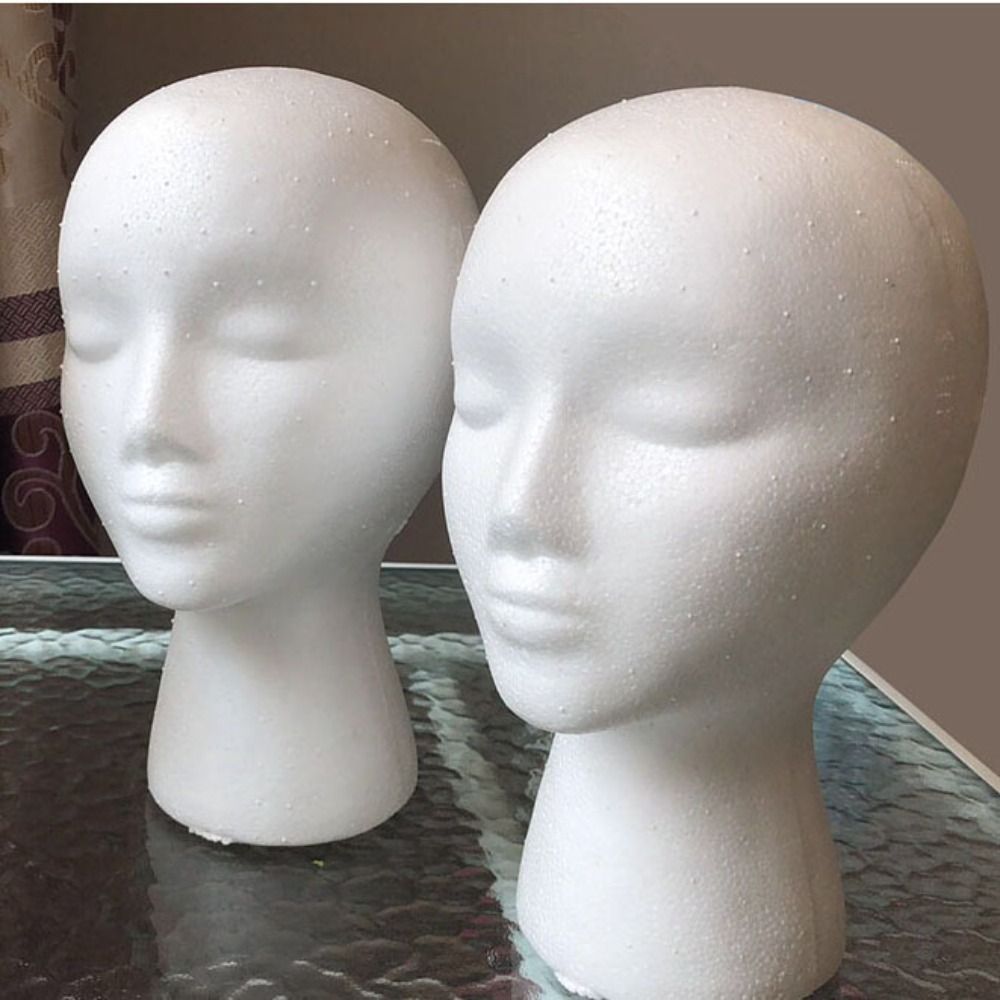 Cosplay Prop Foam - メガネ展示スタンド 女性頭部模型 ダミー フォームウィッグヘッド フォームマネキンヘッドモデル スタイロフォームマネキンヘッド