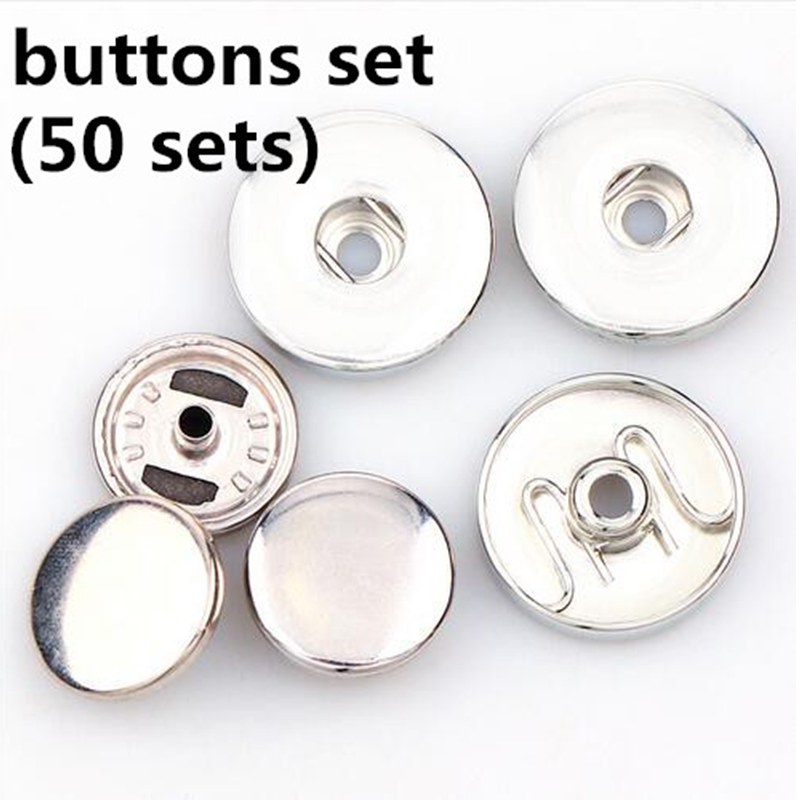 Snap Fastener Set - 50セット 12mm/18mm スナップボタン用タッピングスナップファスナーキット DIYスナップジュエリーブレスレット用