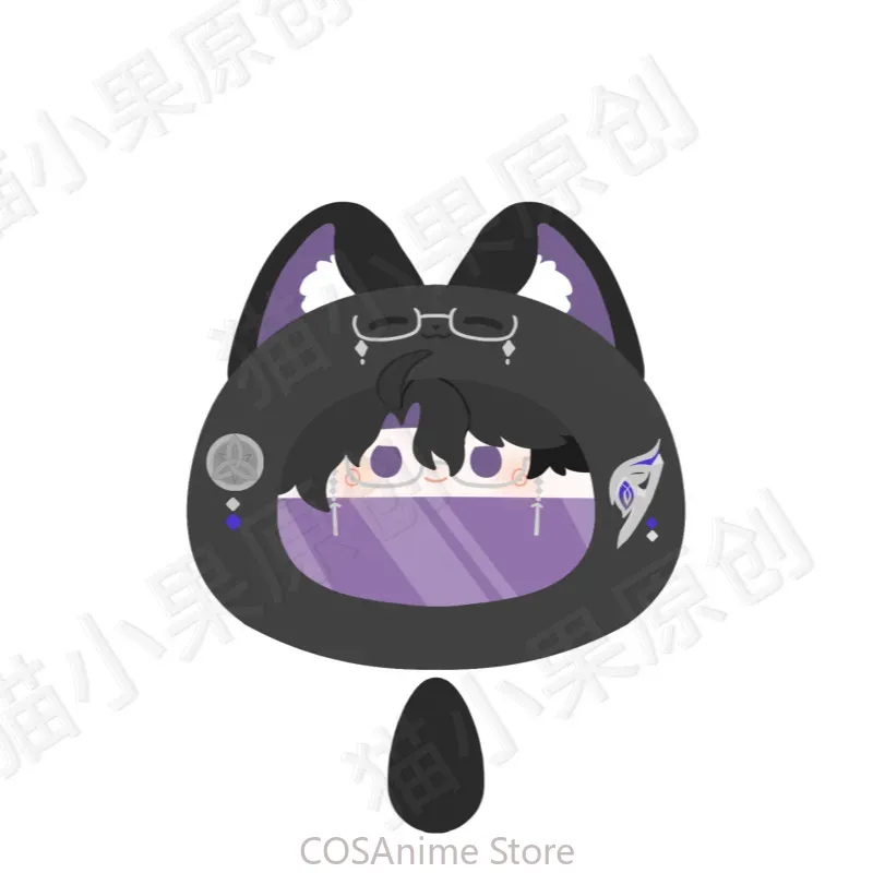 Cosplay Prop Bag - 原神 パンタローネ・レグラトール コスプレ キュートな耳付き 透明イタバッグ 学生用ジッパーバックパック
