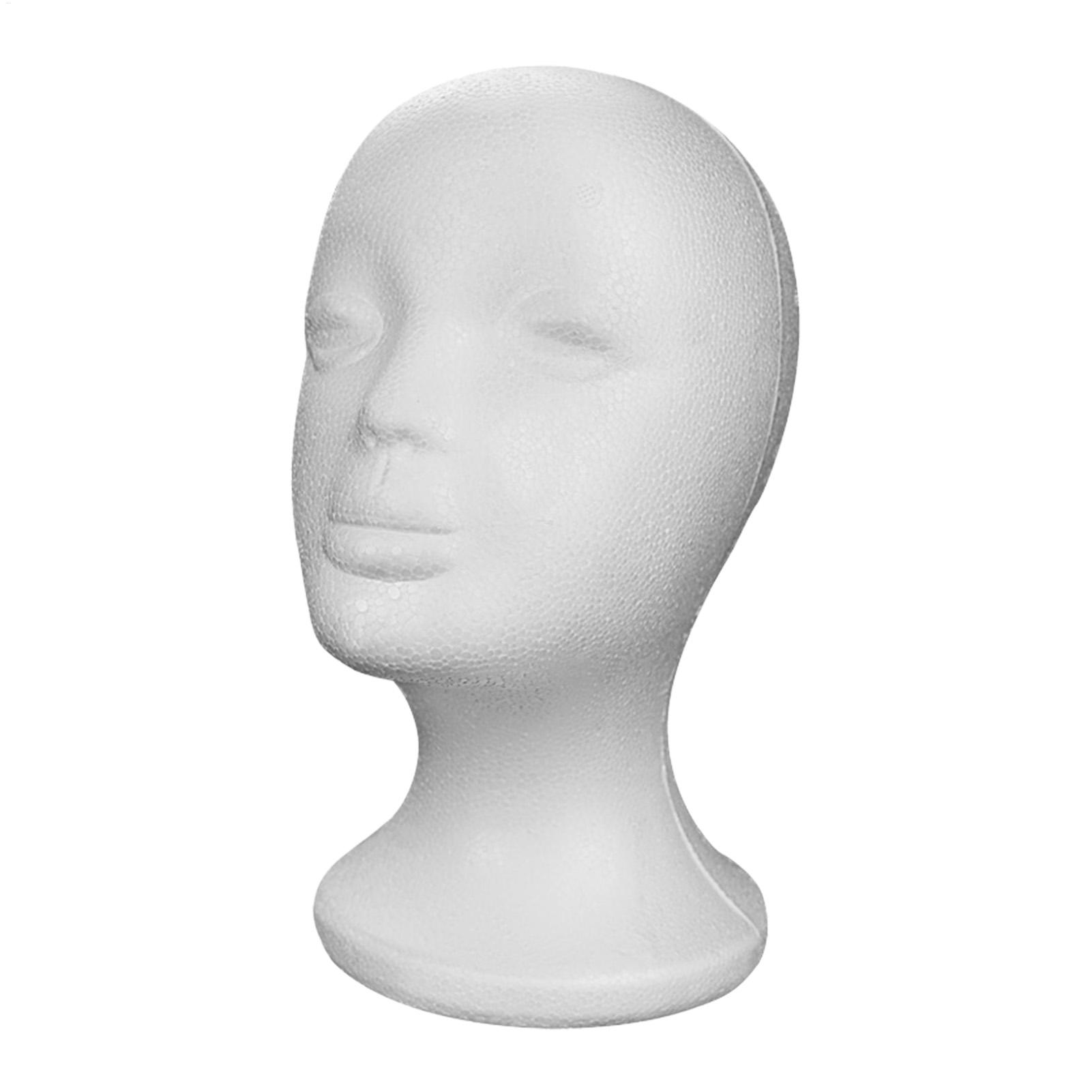 Cosplay Prop Foam - 女性発泡スチロールマネキンマネキンヘッドモデル泡かつらヘア軽量マネキンヘッドかつらディスプレイスタンドスカーフジュエリー帽子