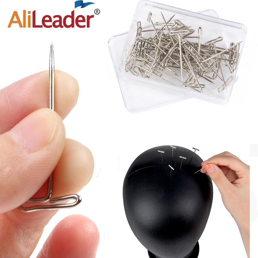 Cosplay Prop Foam - AliLeader 高品質シルバー Tピン 50本セット ウィッグ製作/フォームヘッドでの展示用 長さ38mm