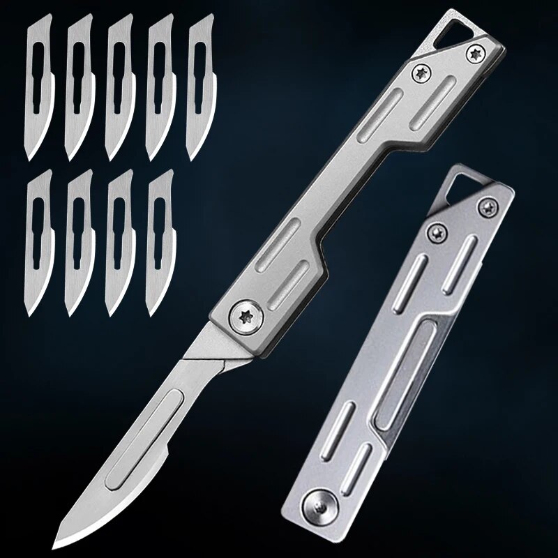 折りたたみナイフ ステンレス鋼ポケットナイフ 9 交換可能な - Craft Knife Set のレビューと価格