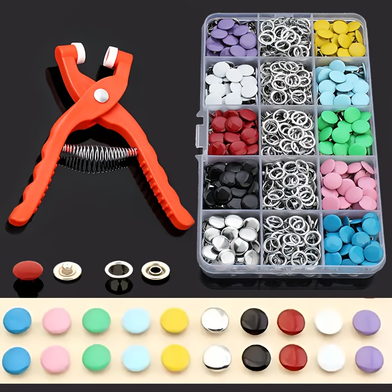 100個入り カラフルメタルソーイングボタン ソリッドプライ - Snap Fastener Set のレビューと価格
