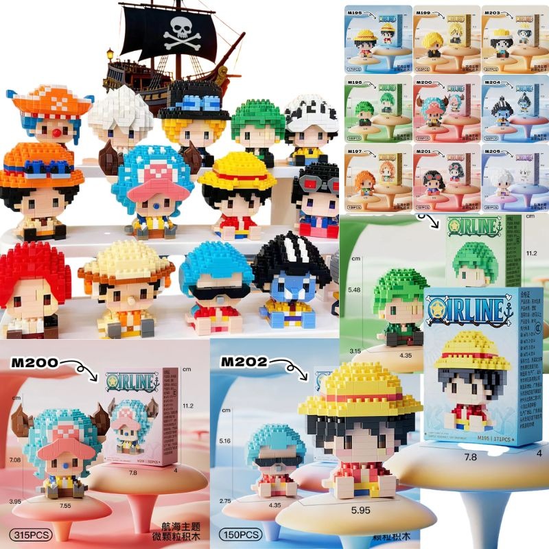 アニメ組み立てブロック ワンピース ルフィ ナミ ウソップ  - Cosplay Prop Building のレビューと価格