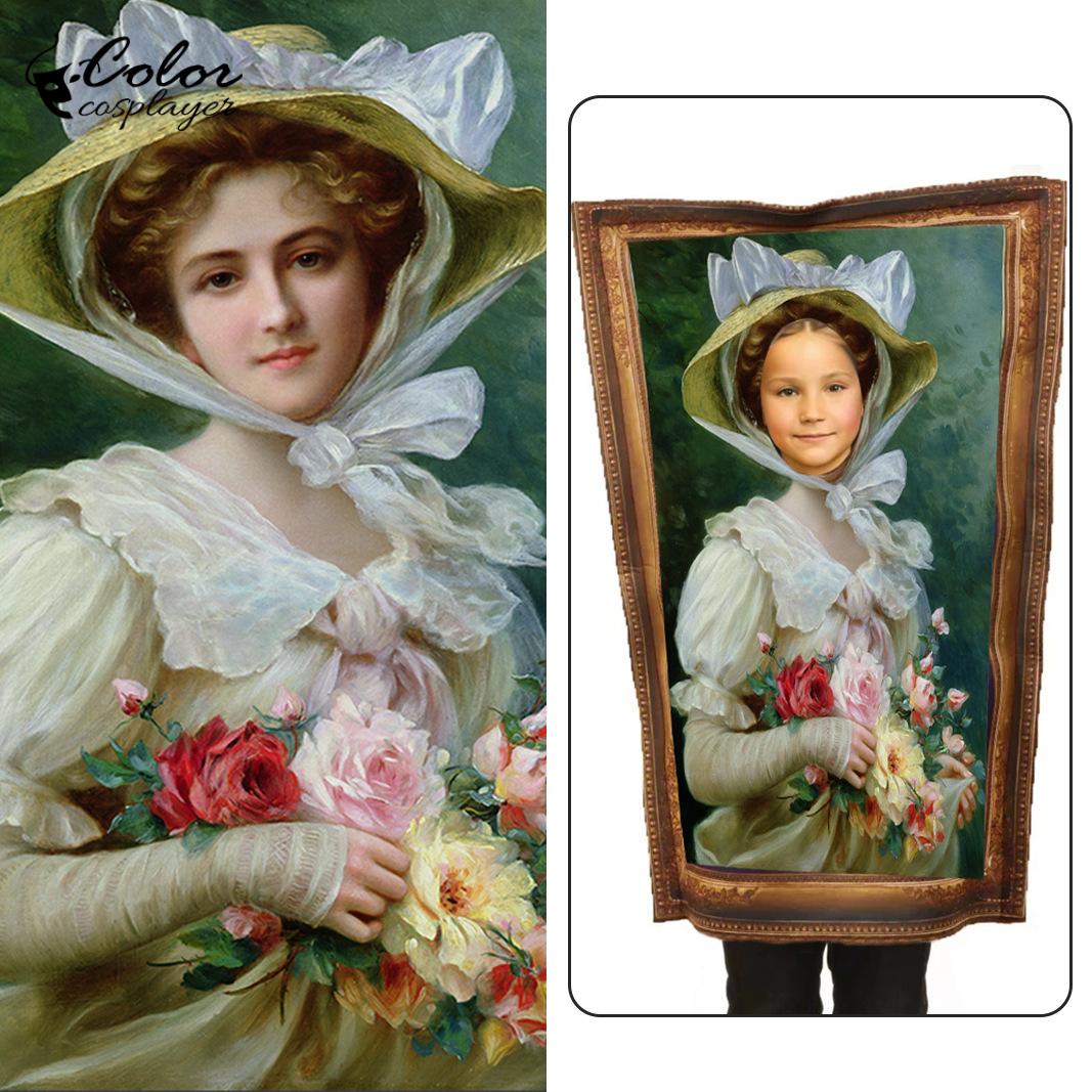 カラーコスプレイヤーおかしい油絵衣装カーニバルシルバーテール - Cosplay Prop Painting のレビューと価格