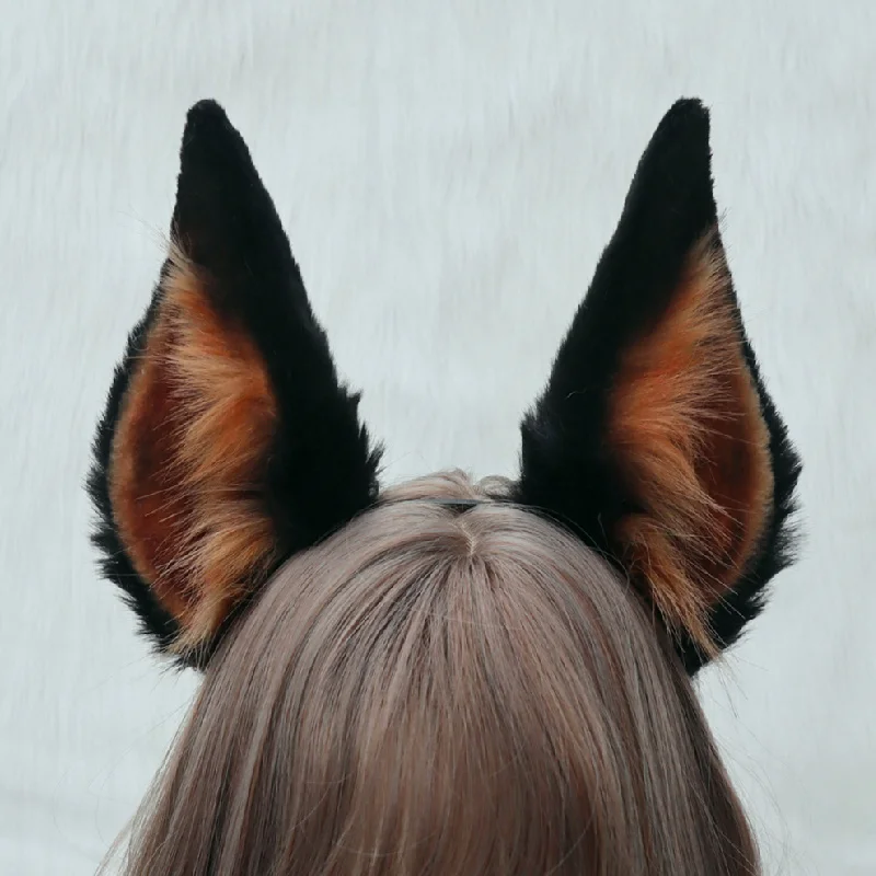 カスタム手作り作品獣アニメドーベルマン犬耳ヘアフープ帽子ハロ - Cosplay Prop Works のレビューと価格