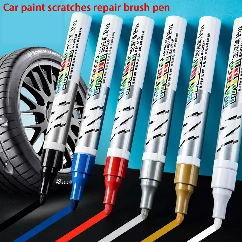 防水車用塗料傷修復ブラシペン 自動車用黒白銀赤 - タイヤト - Metallic Spray Paint のレビューと価格
