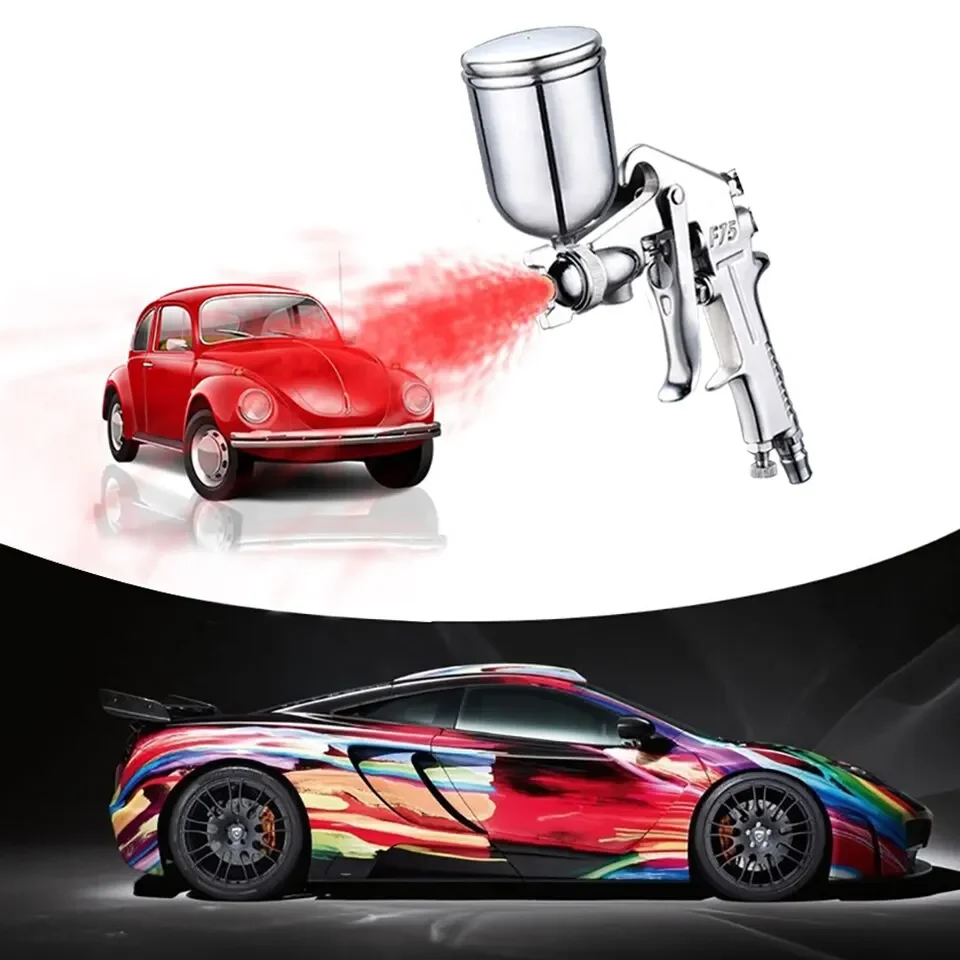 F-75調整可能なカラースプレーガン、1.5mmノズルカップ - Metallic Spray Paint のレビューと価格